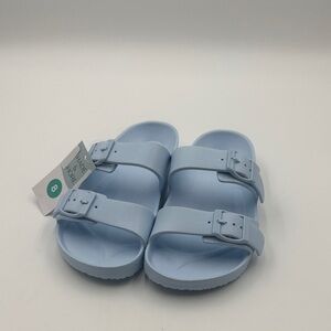 NWT- Shade & Shore  Light Blue foam Sandals- women’s size 8
